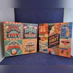 Lot of 2 Fred Brand Jigsaw Puzzles 500 pieces Life Lessons/How to Greet Someone